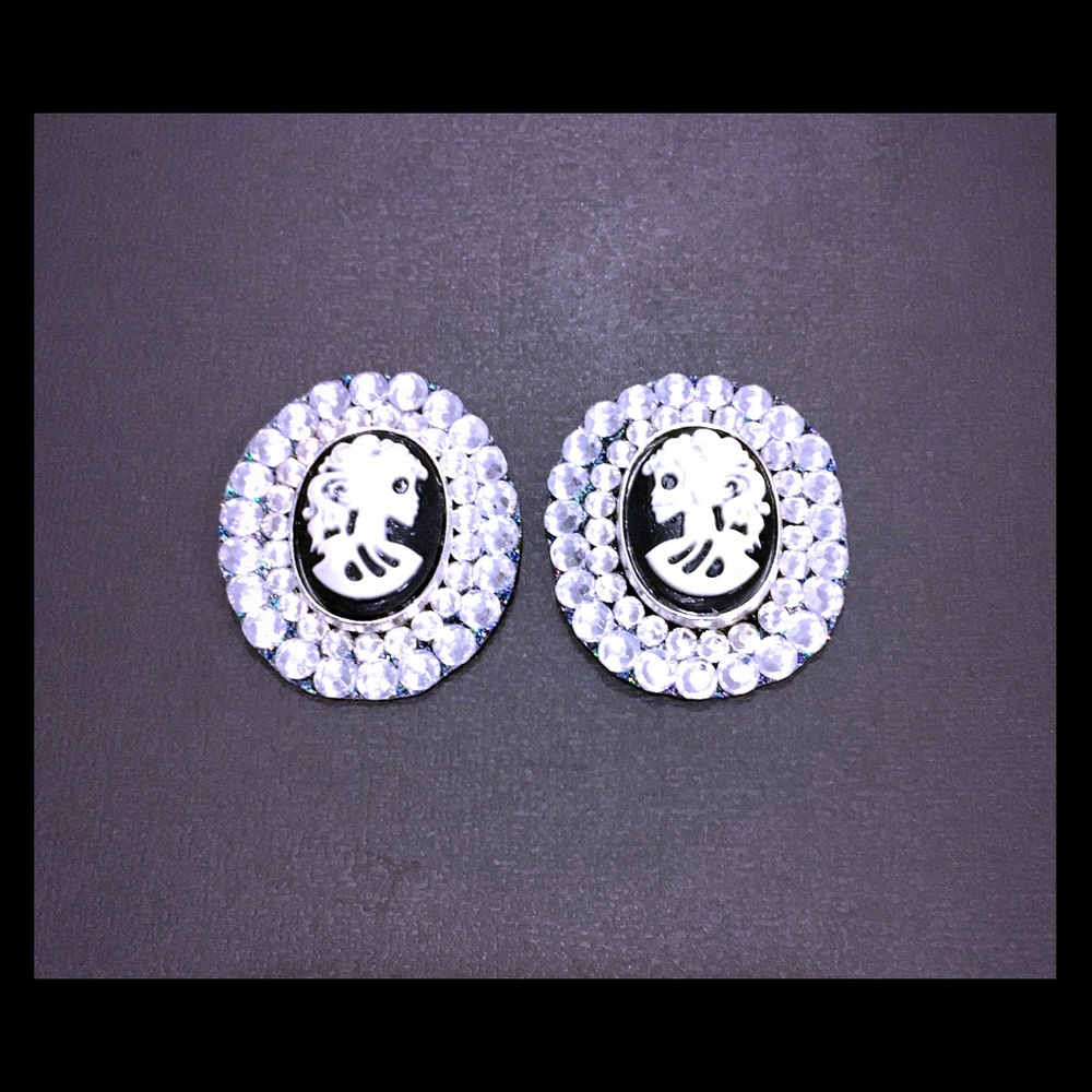 Skull Cameo and Faux Diamond Bling Pasties